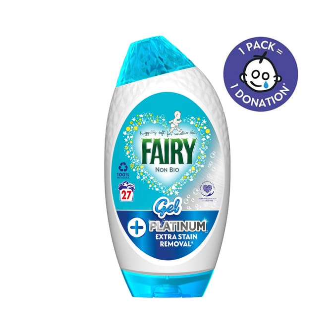 Fairy Non Bio Platinum Washing Liquid Gel 27 Washes 945ml