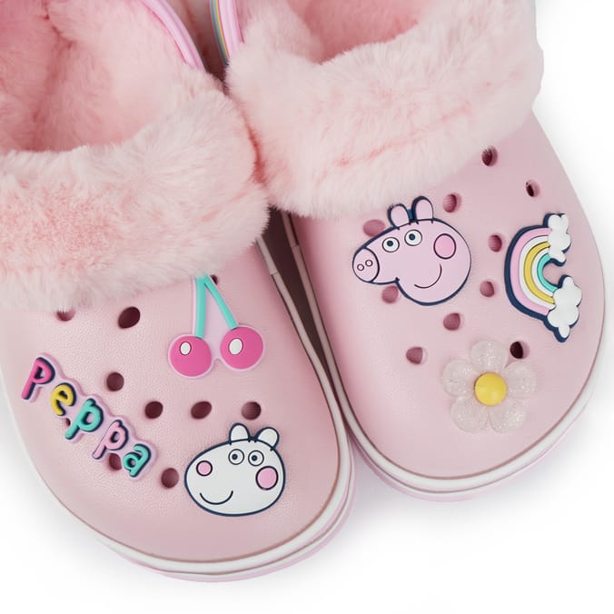 Peppa Pig Light Up Fur Lined Clogs