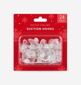 Festive Feeling Suction Hooks 24 Pack