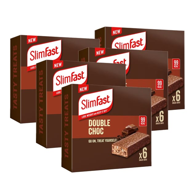 SlimFast Snack Bars 6 Pack 25g Double Choc x5 Home Bargains