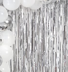 Let's Party Foil Curtain - Silver