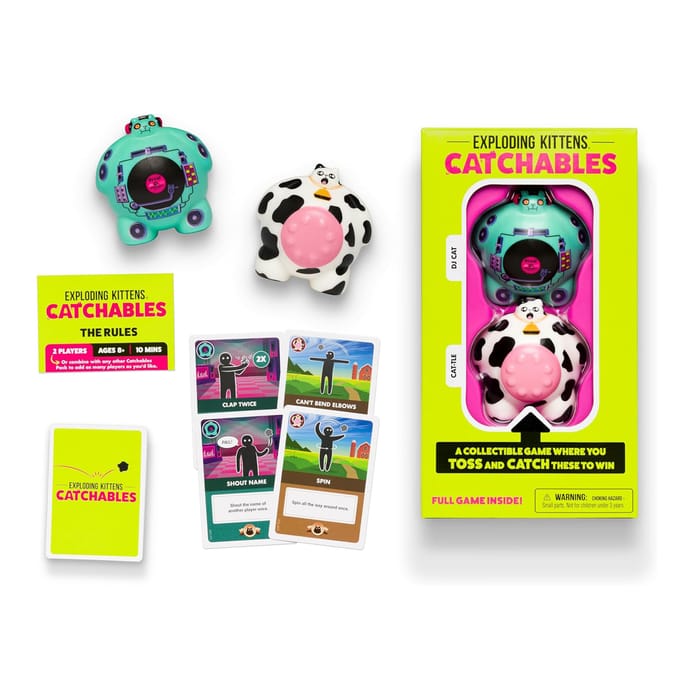 Exploding Kittens Catchables Game - DJ Cat & Cattle Cat