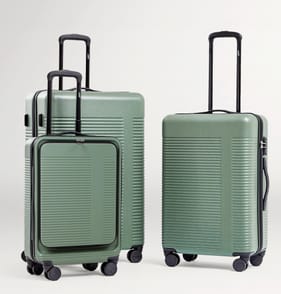 Salisburys Hard Shell Lisbon Expandable Suitcase - Green