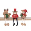 The Lifestyle Edit Timeless Christmas Bear Shelf Sitter Assorted