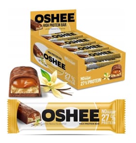 Oshee High Protein Vanilla & Caramel Bars 49g x 12