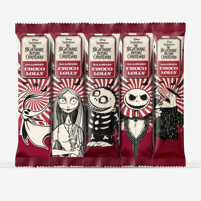The Nightmare Before Christmas Halloween Choco Lolly 5 Pack