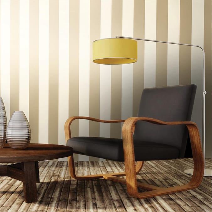 Dillan Stripe Wallpaper 12761 - Cream/Gold