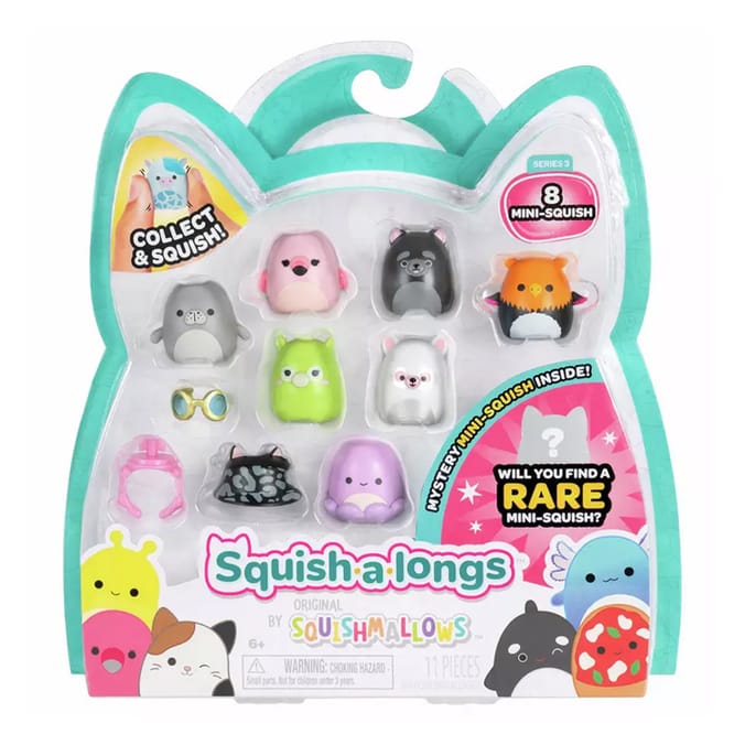 Squish-a-longs Squishmallow Collectibles - 8 Pack