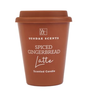 Sundae Scents Travel Mug Scented Candle 300g - Spiced Gingerbread Latte 