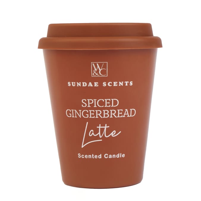 Sundae Scents Travel Mug Scented Candle 300g - Spiced Gingerbread Latte 