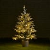 Festive Feeling Pre-Lit Flocked Potted Tree
