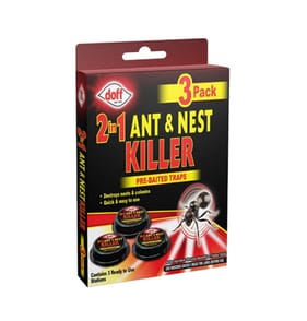 Doff 2in1 Ant & Nest Killer Pre-Baited Traps 3 Pack
