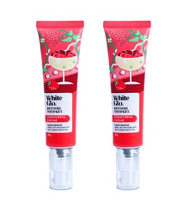 White Glo Whitening Strawberries & Cream Toothpaste 70g x2