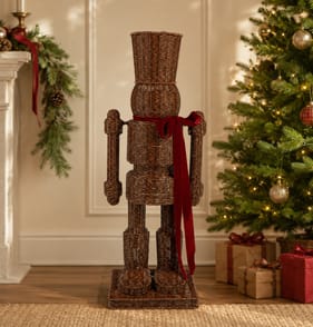 Festive Feeling Alpine Rattan Style Large Christmas Nutcracker
