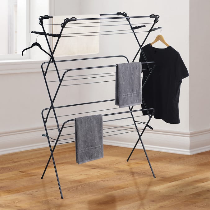 Home Solutions 3 Tier Extra Wide Airer - Black