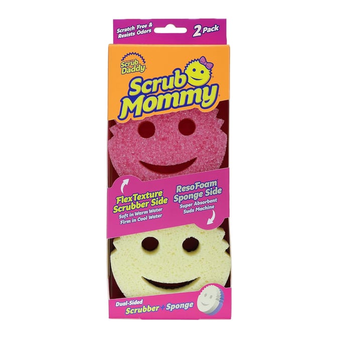 Scrub Daddy Dual Sided Sponge Scourers Twin Pack - Scrub Mommy