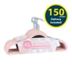 Home Fresco Rich Velvet Hangers 150 Pack Bundle - Pink