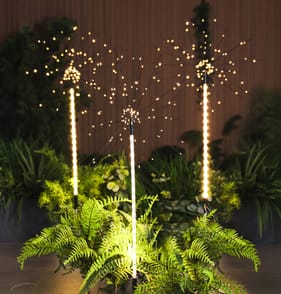 Firefly Shooting Starburst Solar Light Stake Set of 3