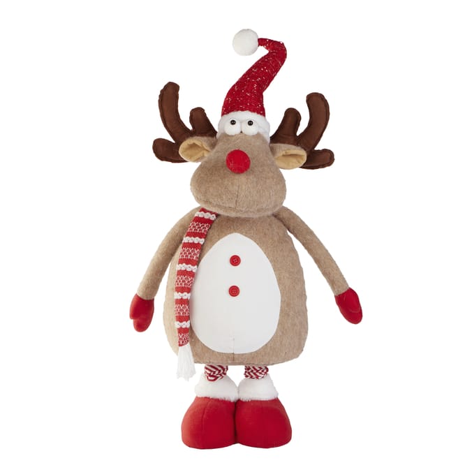 Winter Charm Large Reindeer With Extendable Legs