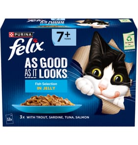 Felix As Good As It Looks Fish Selection in Jelly 7+ Years 12 x 85g