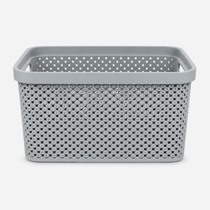 Diamond Storage Basket with Lid 7 Litre