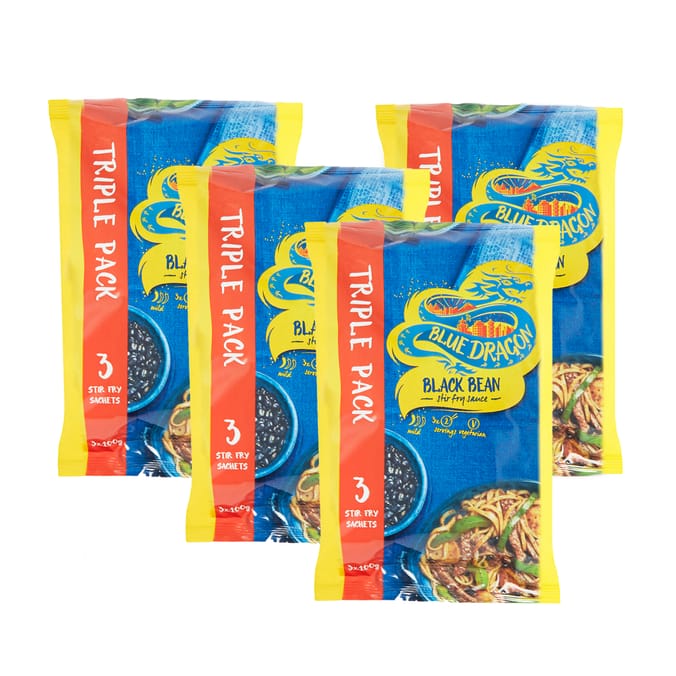Blue Dragon Stir Fry Sauce 3 Pack 100g - Black Bean x4