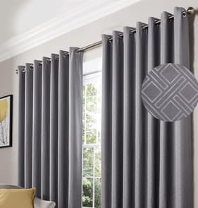 Alan Symonds Diamond Blackout Curtains - Silver 90 x 90