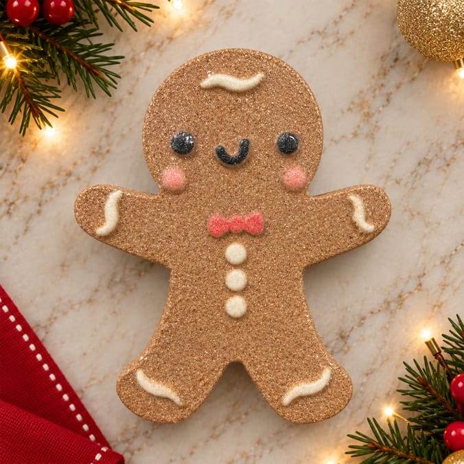 Sleigh Bells Gingerbread Man Bath Fizzer