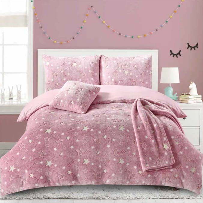 My Little Home Glow In the Dark Star Duvet Set