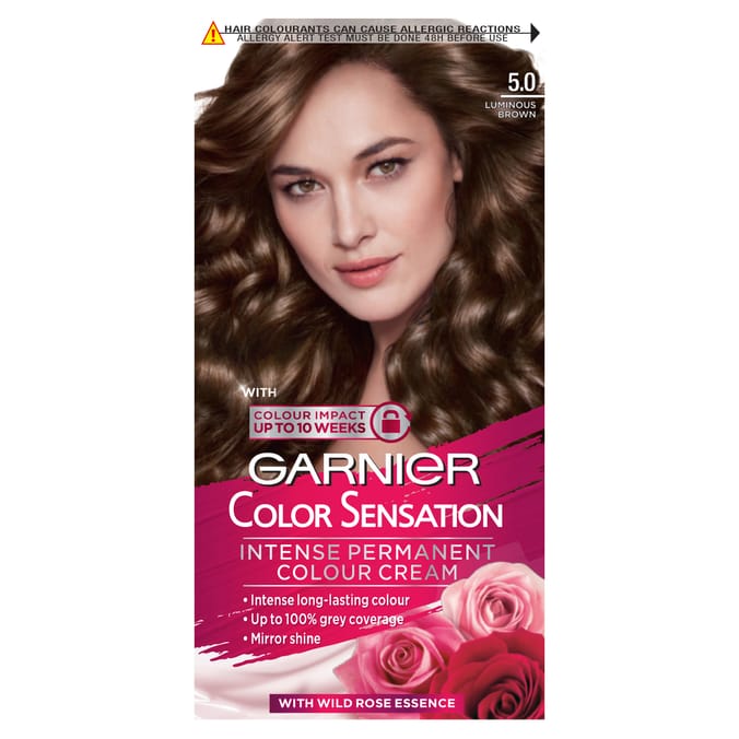 Garnier Color Sensation Permanent Hair Dye - 5.0 Luminous Brown