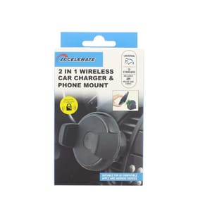 Accelerate 2 in 1 Wireless Car Phone Charger & Mount