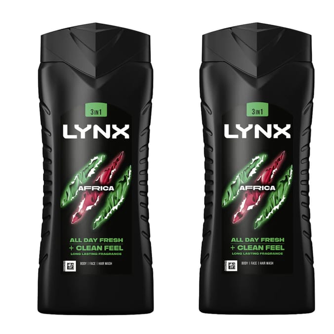 Lynx Africa Shower Gel 2x500ml 