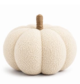 The Lifestyle Edit Harvest Pumpkin Cushion - Cream