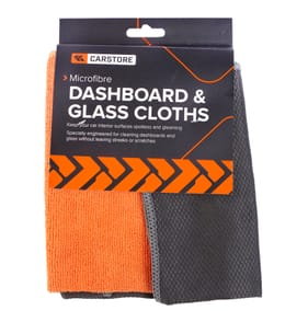 Carstore Microfibre Dashboard & Glass Cloths x2