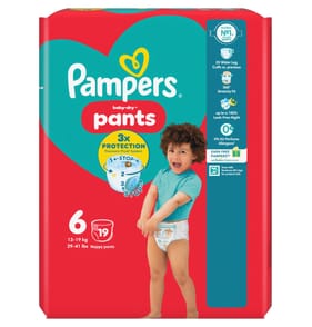 Pampers Baby-Dry Nappy Pants 19's Size 6