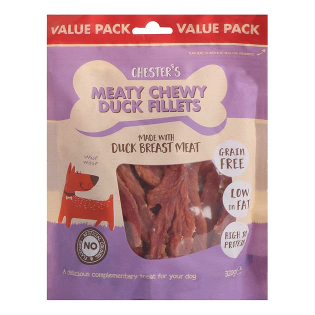 Chester s Meaty Chewy Duck Fillets 320g Home Bargains