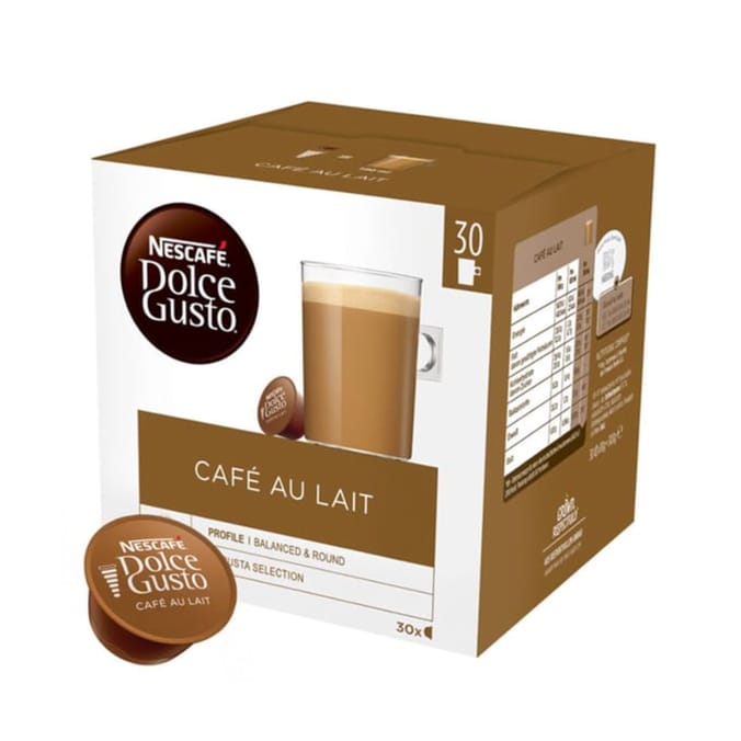 Nescafe Dolce Gusto Cafe Au Lait Pods 30 Capsules 349.5g Home