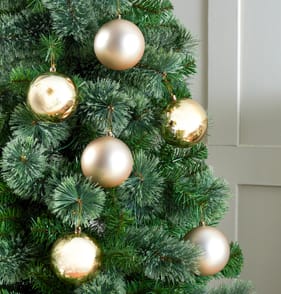 Festive Feeling 10cm Christmas Bauble 6 Pack - Gold