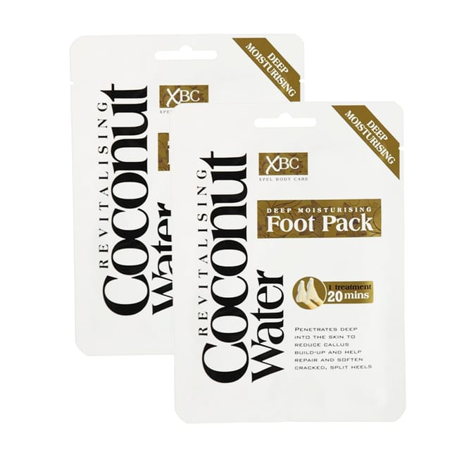 XBC Coconut Water Deep Moisturising Foot Pack x2