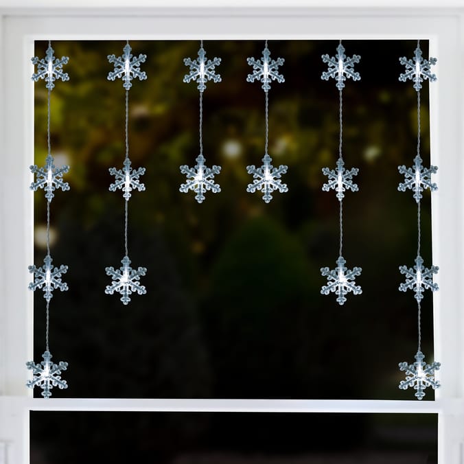 Prestige Mains Operated LED Snowflake Curtain Lights