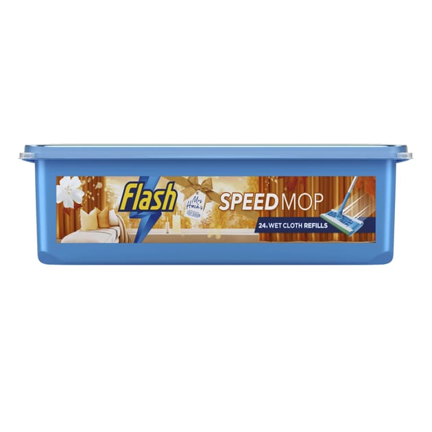 Flash Anti-Bac Speed Mop Wet Cloths Lemon 12 Per Pack | British Chemist - Foto 1