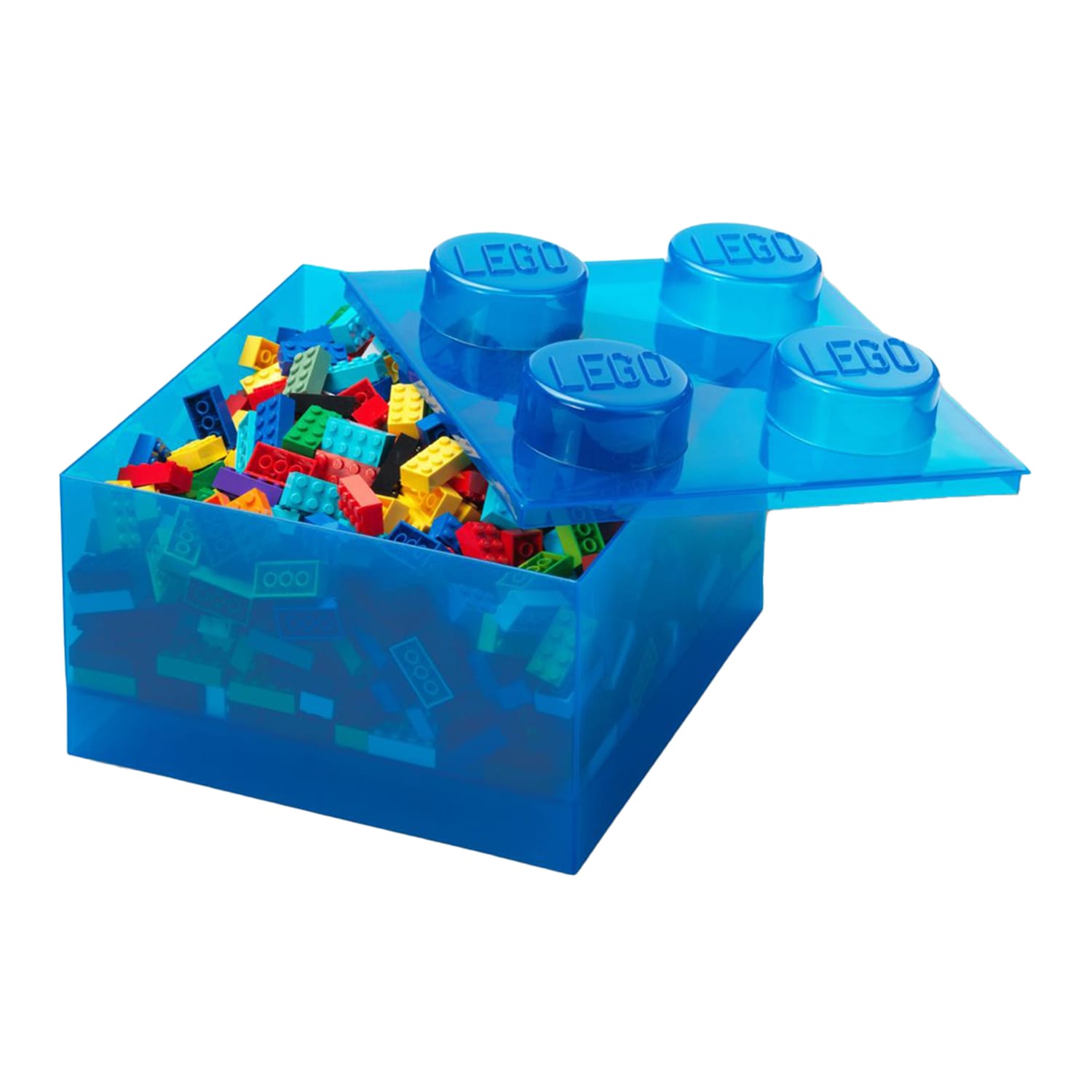 LEGO Clear Brick Shaped Storage Box | Home Bargains