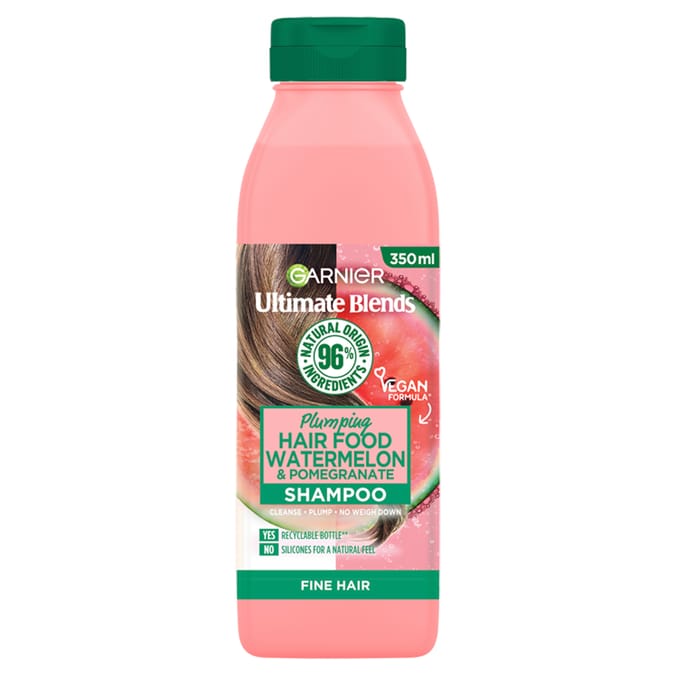 Garnier Ultimate Blends Plumping Hair Food Watermelon Shampoo for Fine Hair 530ml