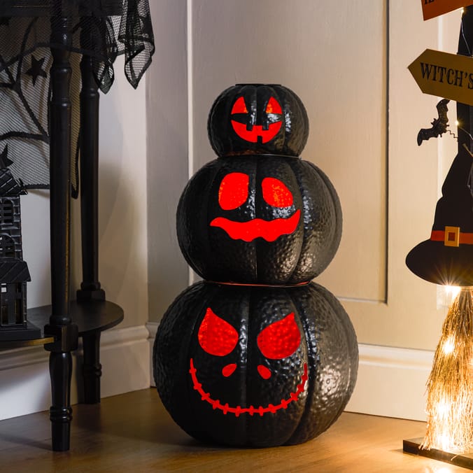 Hallow Scream 3 Stacking Metal Pumpkins