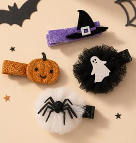 Hallow Scream Hair Clips