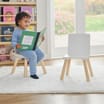 Liberty House Toys Kids White & Pinewood Chairs