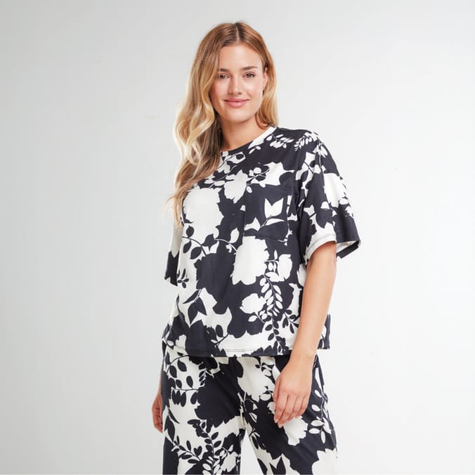 Originals Black & White Floral Pyjamas