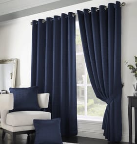 Alan Symonds Madison Fully Lined Curtains - Navy 66 x 72