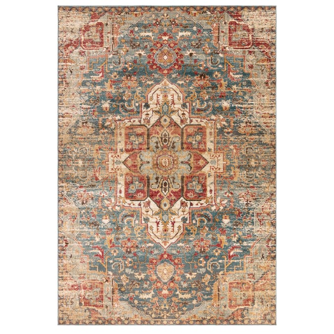 Asiatic Raja Medallion Runner  RA09 -Teal/Multi