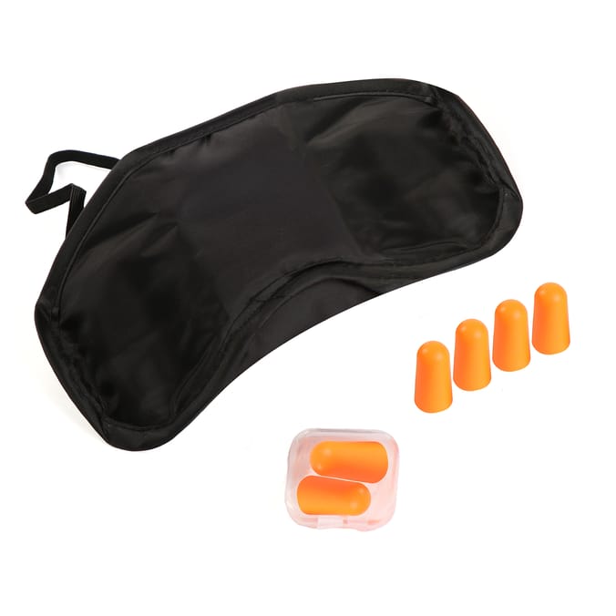 TravelShop Eye Mask & Ear Plugs - Orange